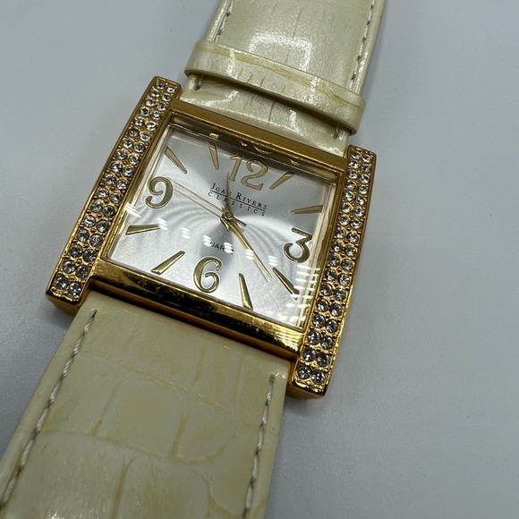 Joan Rivers White/Gold Rhinestone Watch - Picture 2 of 7